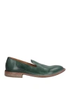 Moma Ideal Block Woman Loafers Dark Green Size 8 Leather In Green