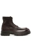 Moma Lace-up Calf Leather Ankle Boots In Brown