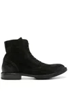 Moma Lace-up Suede Boots In Black