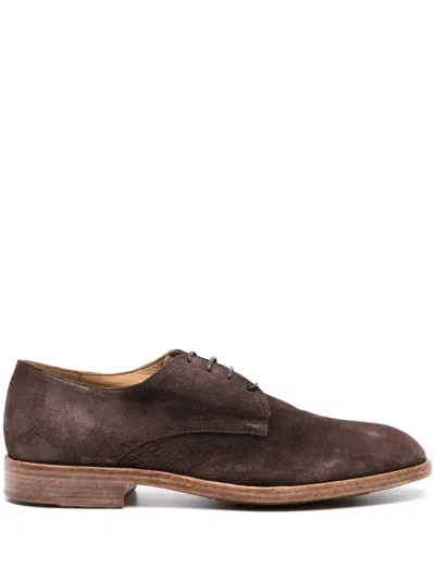 Moma Lace-up Suede Derby Shoes In Brown