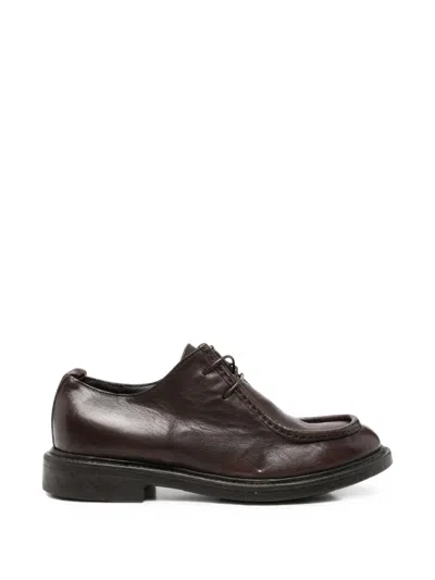 Moma Lace-up Leather Loafers In Brown