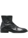 Moma Leather Ankle Boots In Black