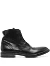 Moma Leather Ankle Boots In Black