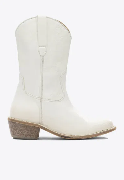 MOMA LEATHER ANKLE BOOTS