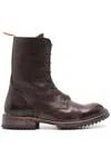 Moma Leather Boots In 褐色