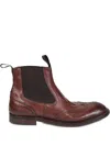 Moma Leather Chelsea Boots In Brown