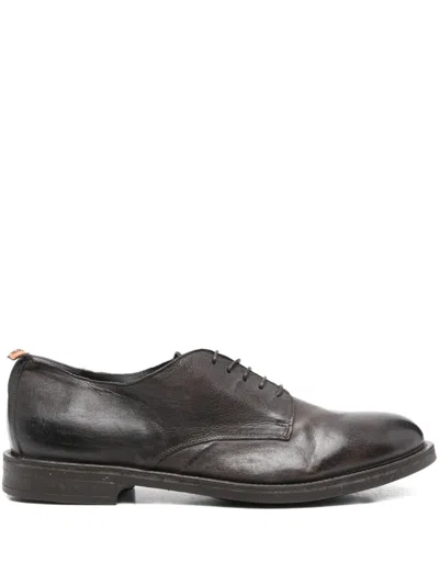 Moma Leather Derby Shoes In Brown