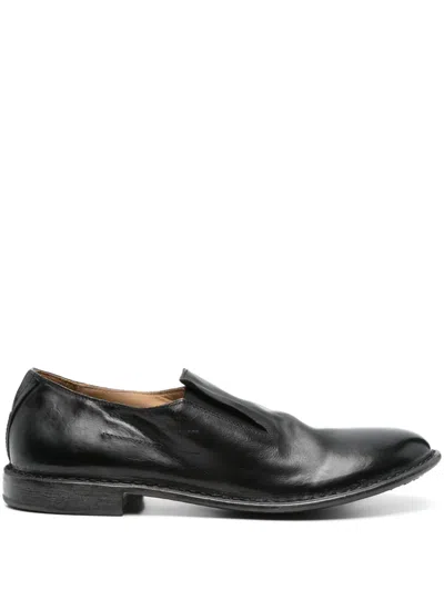 Moma Leather Loafers In 黑色