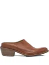 Moma Leather Low-heel Mules