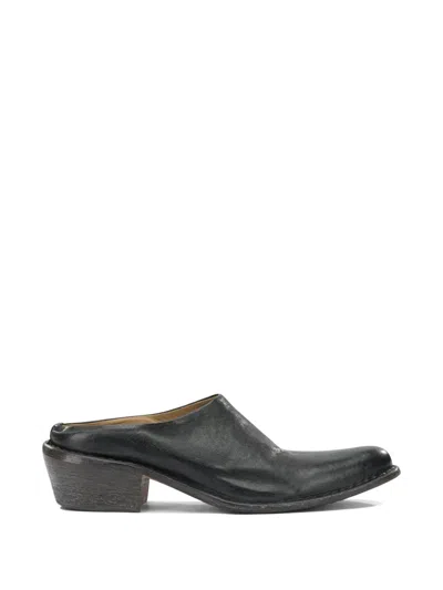Moma Leather Slip-on Mules In Multi