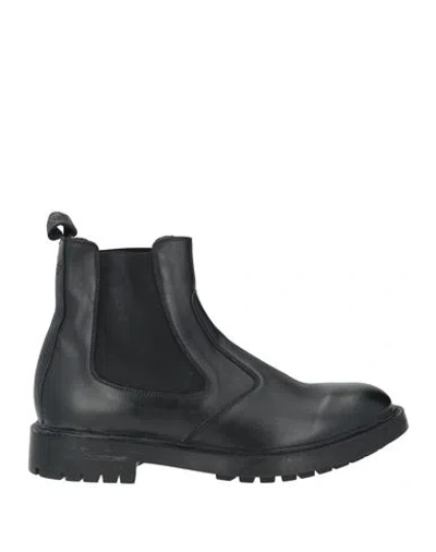 Moma Man Ankle Boots Black Size 10 Calfskin In White