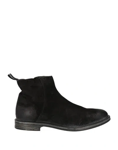 Moma Man Ankle Boots Black Size 10 Leather In Animal Print
