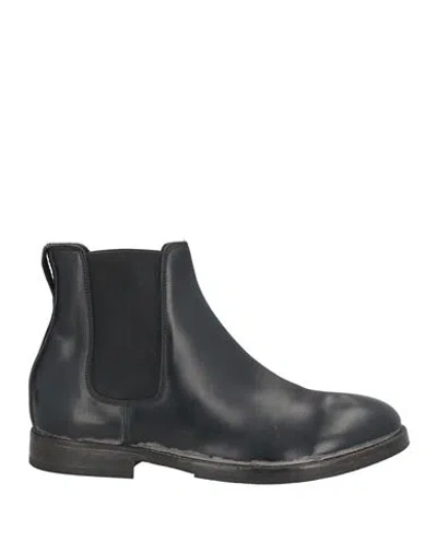 MOMA MOMA MAN ANKLE BOOTS BLACK SIZE 9 CALFSKIN
