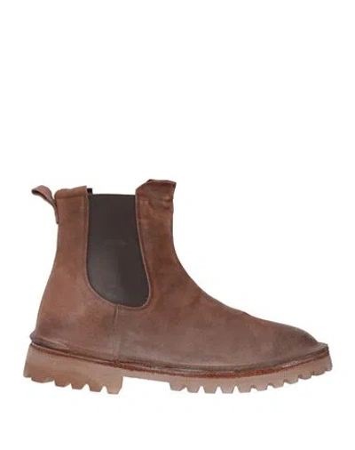Moma Man Ankle Boots Brown Size 8.5 Leather In Multi