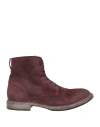 Moma Man Ankle Boots Burgundy Size 12 Leather In Red