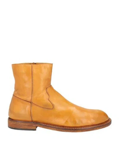 Moma Man Ankle Boots Camel Size 9 Leather In Multi