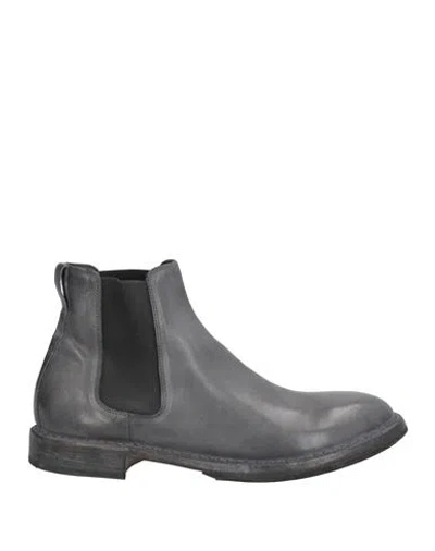 Moma Man Ankle Boots Charcoal Size 10 Leather