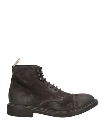 Moma Man Ankle Boots Charcoal Size 9 Leather In Gray