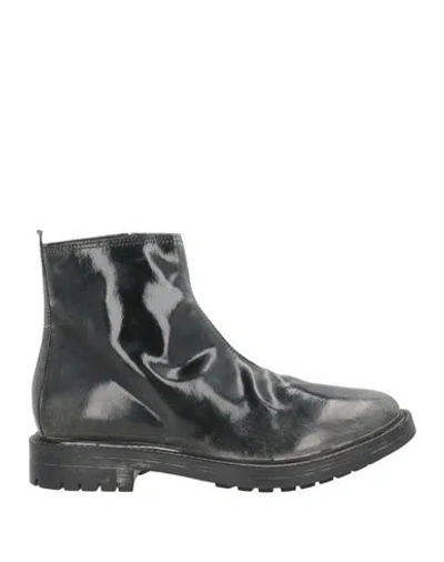 Moma Man Ankle Boots Charcoal Size 9 Leather In Gray