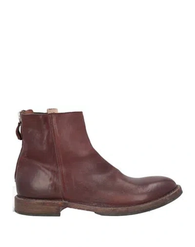 Moma Man Ankle Boots Chocolate Brown Size 12 Leather, Technical Fibers