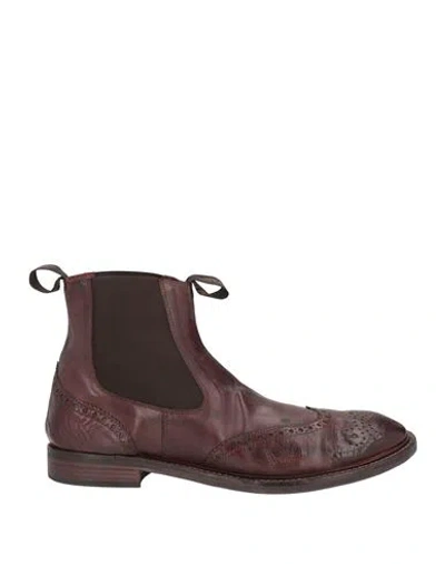 Moma Man Ankle Boots Chocolate Brown Size 9 Calfskin
