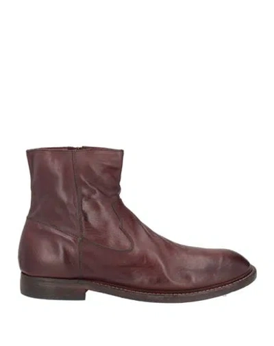 Moma Man Ankle Boots Chocolate Brown Size 9 Leather