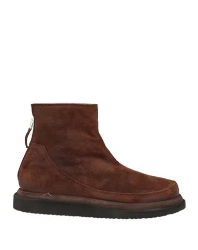 Moma Man Ankle Boots Cocoa Size 10 Leather In Brown