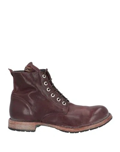 Moma Man Ankle Boots Cocoa Size 11 Leather In Brown