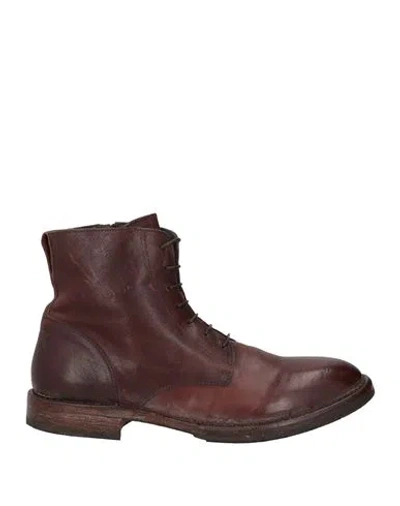 Moma Man Ankle Boots Cocoa Size 12 Leather In Brown