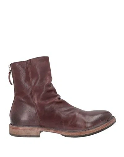 Moma Man Ankle Boots Cocoa Size 9 Leather In Brown