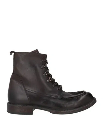 Moma Man Ankle Boots Dark Brown Size 10 Calfskin
