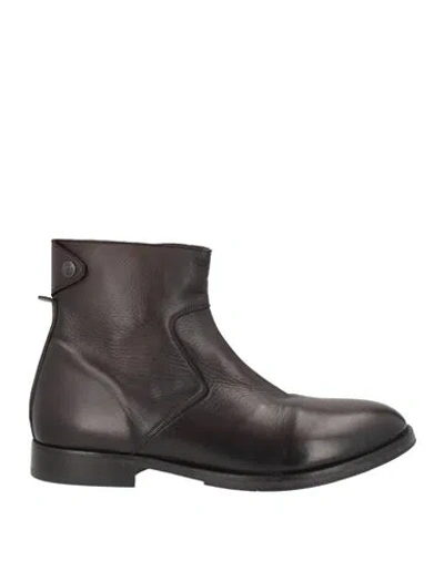 Moma Man Ankle Boots Dark Brown Size 10 Calfskin