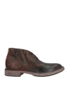 Moma Man Ankle Boots Dark Brown Size 7 Soft Leather In Brown