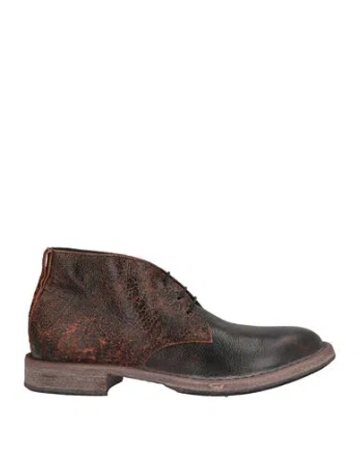 Moma Man Ankle Boots Dark Brown Size 7 Soft Leather