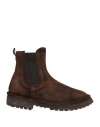 Moma Man Ankle Boots Dark Brown Size 7.5 Leather In Brown