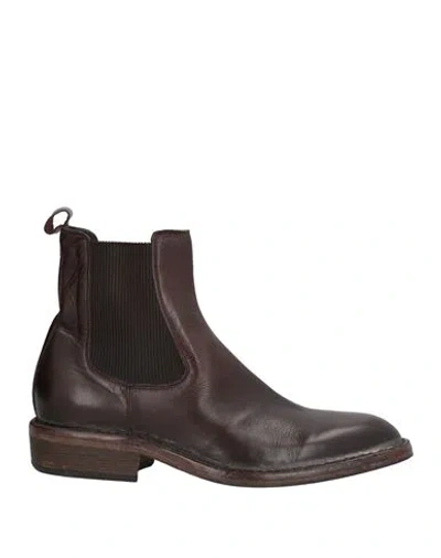 Moma Man Ankle Boots Dark Brown Size 8 Calfskin