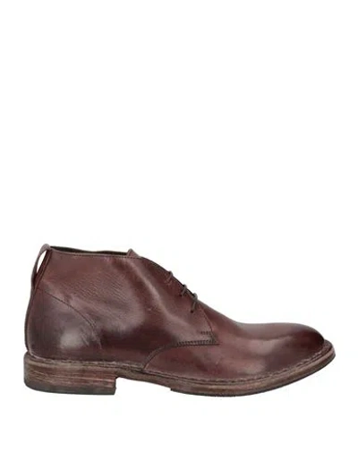 Moma Man Ankle Boots Dark Brown Size 8 Calfskin