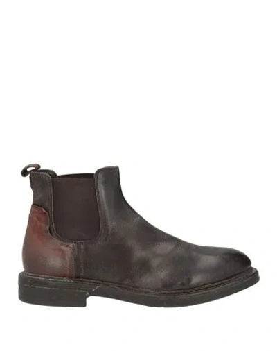Moma Man Ankle Boots Dark Brown Size 8 Leather