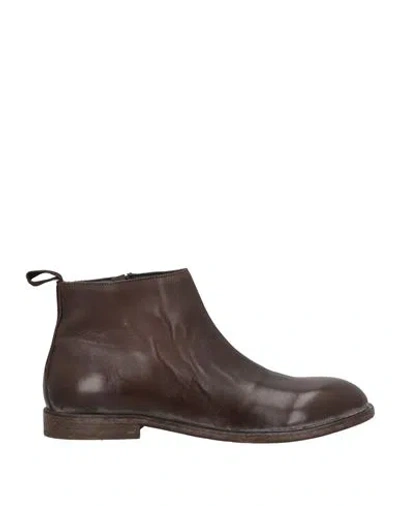 Moma Man Ankle Boots Dark Brown Size 9 Calfskin