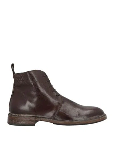 Moma Man Ankle Boots Dark Brown Size 9 Calfskin