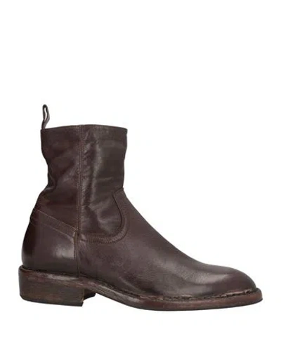 Moma Man Ankle Boots Dark Brown Size 9 Calfskin