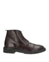 Moma Man Ankle Boots Dark Brown Size 9 Calfskin In Brown