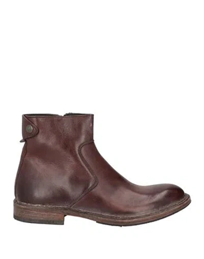 Moma Man Ankle Boots Dark Brown Size 9 Calfskin