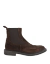 Moma Man Ankle Boots Dark Brown Size 9 Leather In Brown