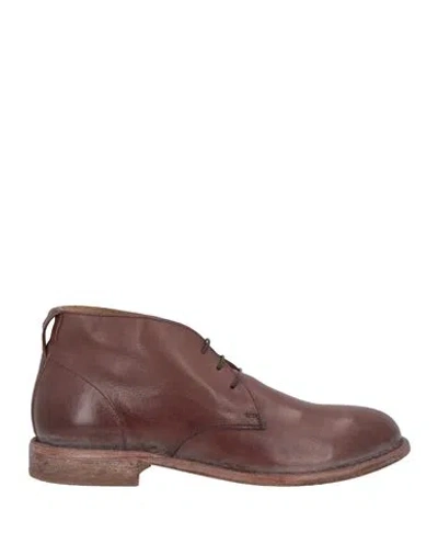 Moma Man Ankle Boots Dark Brown Size 9 Leather
