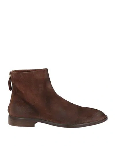 Moma Man Ankle Boots Dark Brown Size 9 Leather