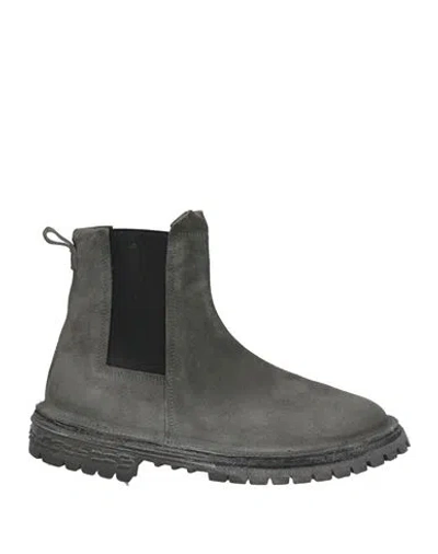 Moma Man Ankle Boots Grey Size 9 Leather In Gray