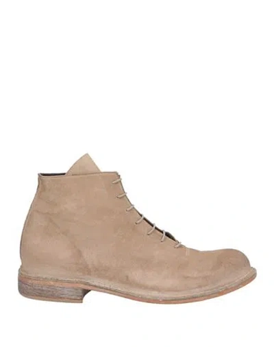 Moma Man Ankle Boots Khaki Size 9 Leather In Beige