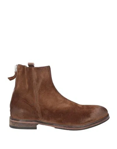 Moma Man Ankle Boots Light Brown Size 9 Leather In Multi