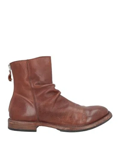 Moma Man Ankle Boots Tan Size 12 Soft Leather In Brown